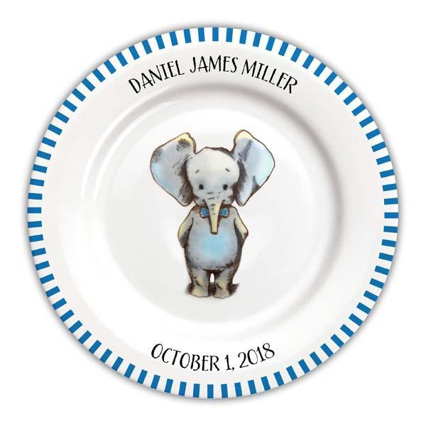 Personalized Baby Plate | Elephant