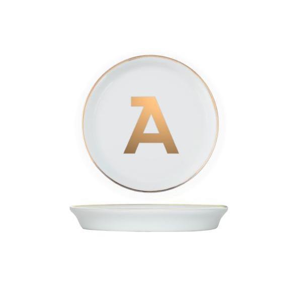 Personalized Initial Coasters | Brooklyn | Gold