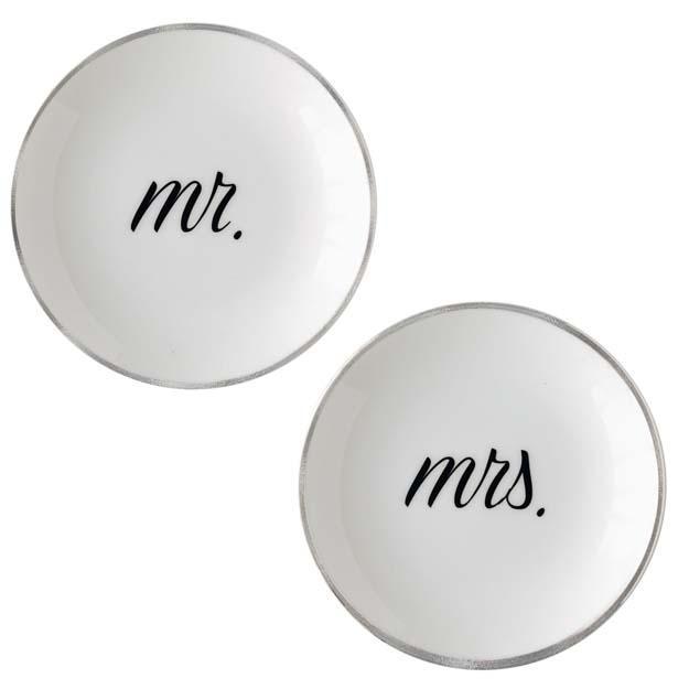 Mr. and Mrs. Ring Dishes | Platinum